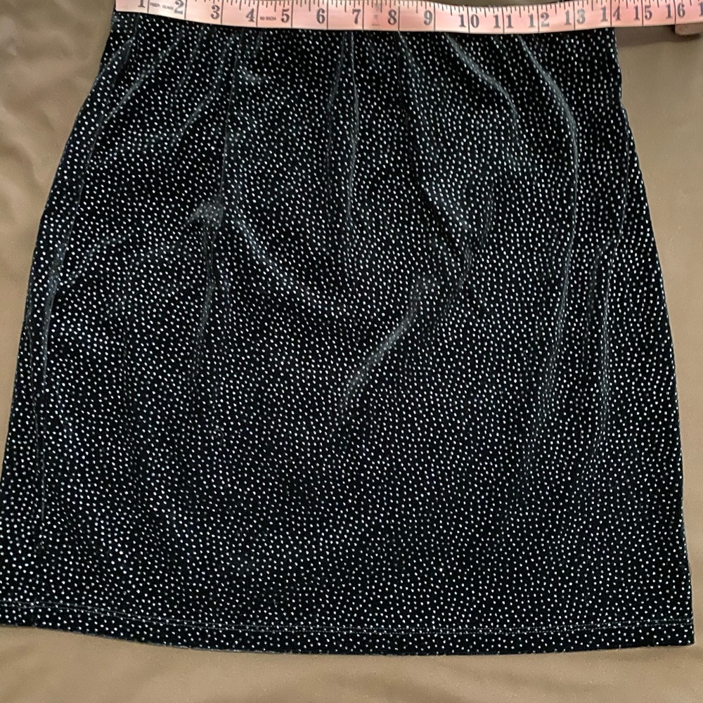 NWOT Vero Moda velvet black glitter skirt
